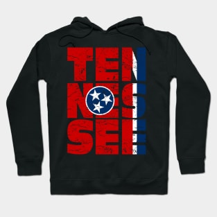 Vintage Tennessee flag with stars USA Hoodie